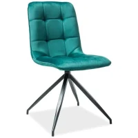 Стул SIGNAL TEXO Velvet Bluvel 78 зеленый/черный