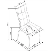 Стул HALMAR K209 черный/хром