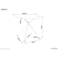 Стол обеденный SIGNAL AZALIA прозрачный/золотой 80