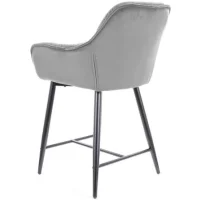 Стул барный SIGNAL CHERRY H-2 Velvet Bluvel 14 серый/черный