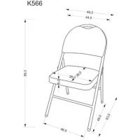 Стул HALMAR K566 черный/серый, складной