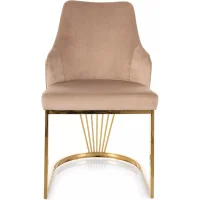 Стул SIGNAL ALURE Velvet Bluvel 28 бежевый/золотой