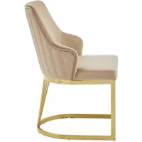 Стул SIGNAL ALURE Velvet Bluvel 28 бежевый/золотой