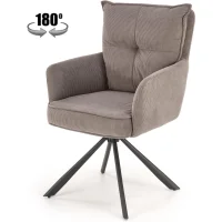 Стул HALMAR K528 серый/черный, поворотный