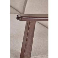 Диван HALMAR MILANO 2S tap. Castel 15 бежевый/орех
