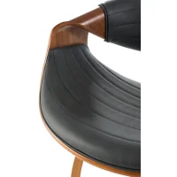 Стул барный HALMAR H123 черный/орех