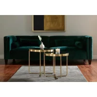 Комплект SIGNAL SAGA (2 стола журнальных) черный/золотой