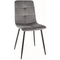 Стул SIGNAL IVO Velvet Bluvel 14 серый/черный