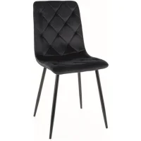 Стул SIGNAL JERRY Velvet Bluvel 19 черный/черный