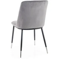 Стул SIGNAL JILL Velvet Bluvel 14 серый/черный/хром