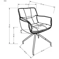 Стул HALMAR K523 коричневый/темно-коричневый