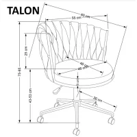 Кресло компьютерное HALMAR TALON светло-бежевый