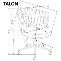 Кресло компьютерное HALMAR TALON серый