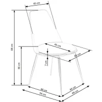 Стул HALMAR K460 бежевый/золотой