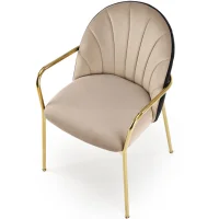 Стул HALMAR K500 бежевый/черный