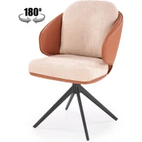 Стул HALMAR K554 коричневый/бежевый/черный, поворотный