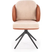 Стул HALMAR K554 коричневый/бежевый/черный, поворотный