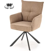 Стул HALMAR K528 капучино/черный, поворотный