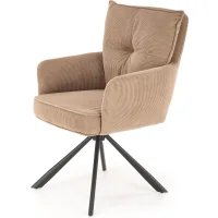 Стул HALMAR K528 капучино/черный, поворотный