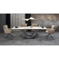 Стул HALMAR K528 капучино/черный, поворотный