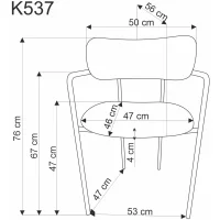 Стул HALMAR K537 кремовый/золотой