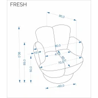 Кресло HALMAR FRESH корица/черный