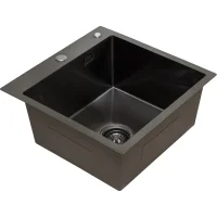 Кухонная мойка из нержавейки BLANTEK LS-5050B Nano black