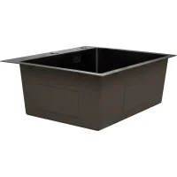 Кухонная мойка из нержавейки BLANTEK LS-5848HN Honeycomb Nano black