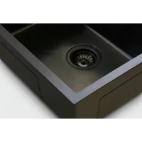 Кухонная мойка из нержавейки BLANTEK LS-5848SNB Snake texture black