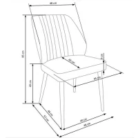 Стул HALMAR K432 темно-зеленый/черный