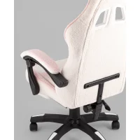 Кресло спортивное TopChairs MG-7019 букле бело-розовый