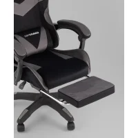 Кресло спортивное TopChairs MG-7019 велюр черно-серый