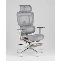 Кресло офисное TopChairs Nimbus белая сетка белый пластик