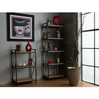 Стеллаж SIGNAL TABLO R5 дуб/т.коричневый, 180/60/40