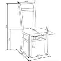Стул HALMAR GERARD 2 темный орех/TORENT BEIGE