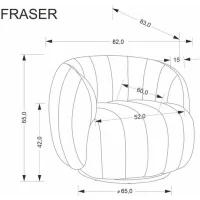 Кресло HALMAR FRASER кремовый