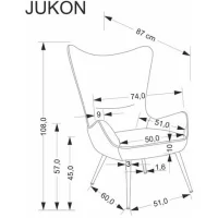 Кресло HALMAR JUKON кремовый