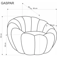 Кресло HALMAR GASPAR кремовый