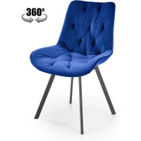 Стул HALMAR K519 синий/черный, поворотный
