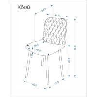 Стул HALMAR K608 темно-зеленый/черный