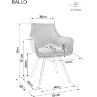 Стул SIGNAL BALLO Leo 32 темно-бежевый/черный, поворотный