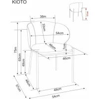 Стул SIGNAL KIOTO t.253 бежевый/черный