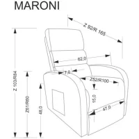 Кресло HALMAR MARONI раскладное, бежевый