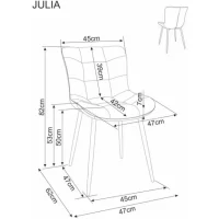 Стул SIGNAL JULIA Leo 32 темно-бежевый/кашемир