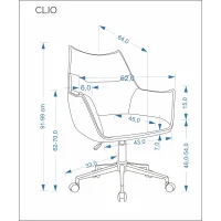 Кресло компьютерное HALMAR CLIO бежевый/черный