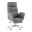 Кресло руководителя TopChairs Solid с оттоманкой серый