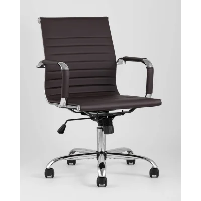 Кресло офисное TopChairs City S коричневое — фото 2