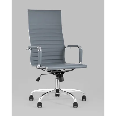 Кресло руководителя TopChairs City серый — фото 2