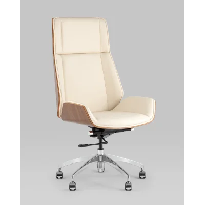 Кресло руководителя TopChairs Crown SN бежевый — фото 2