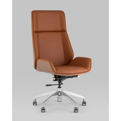 Кресло руководителя TopChairs Crown SN коричневый — фото 2